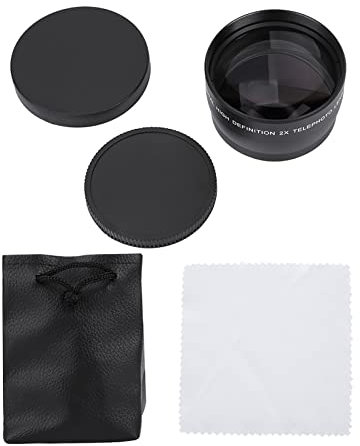 Agatige Telephoto Lens Camera, 58MM 2X Magnification Universal Teleconverter Telephoto Lens for Cameras Accessory, E Mount Mirrorless Cameras