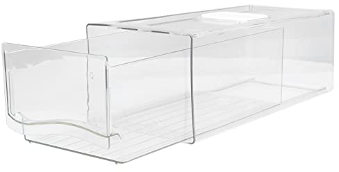 Kylskåp, Kylskåpsarrangörer Livsmedelsklass Transparent Stapelbar Klassificering Lådtyp, Matförvaring för förvaringskärl för fruktprodukter (DriKoun7kBr-12)