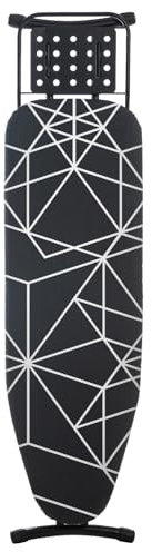 RAINHOL Ironing Board 43x13, Compact Iron Board Full Size with Heavy Duty Iron Rest, Thick Padded Cover, Adjustable Height, Sturdy Lightweight Steel Legs, Black