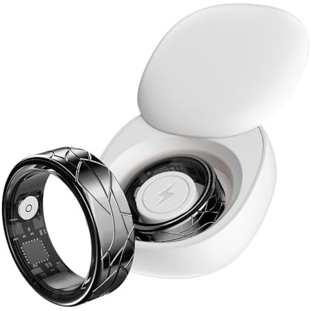 Smart Ring Fitness Tracker for Men Women Fitness Ring Pedometer Heart Rate Blood Oxygen Sleep Monitor Activity Trackers for Sports Time, Distance, Calories Compatible with Android iOS, Black7