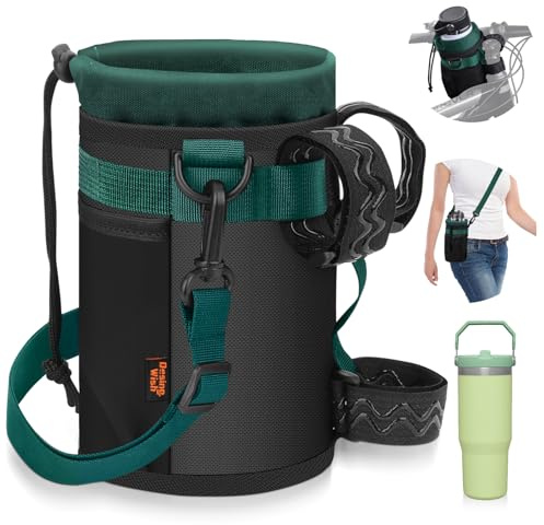 Desing Wish 24-40 oz Flaschenhalter Fahrrad Getränkehalter Ohne Schrauben mit Schultergurt Handykette Universal Trinkflaschenhalter Fahrradflaschenhalterung Getränke Halterung Wasserflaschenhalter
