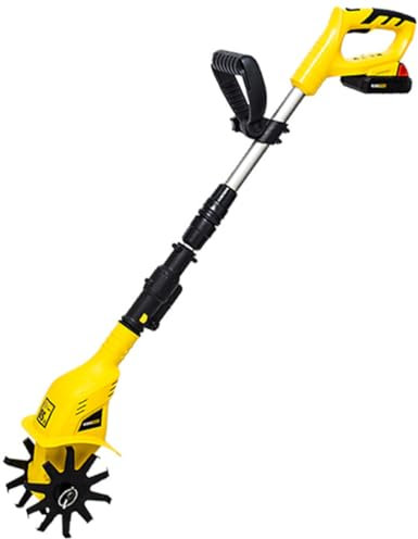 GAYAYAS Motoculteur électrique Domestique sans Fil, avec Batterie au Lithium Rechargeable et Chargeur, pour Ferme, Parc, Jardin, Cour pour Labourer, Retourner Le Sol