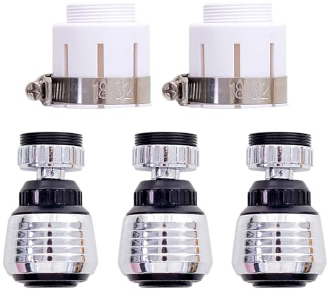 Boquilla De Grifo De 3 Piezas Y Juntas De 2 Piezas, Grifo Rotativo De 360 ​​°, Burbujeador De Grifos, Accesorios De Fregadero De Cocina.