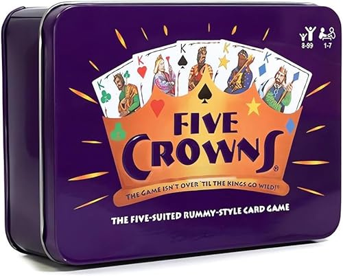 GNMQWP Family Card Game Crowns Poker Board Game Essential Card Games Gather Card Game for Young Adults Card Games Can Entertain 1 to 7 Players, Bring More Joy to Family and Friends Iron Box