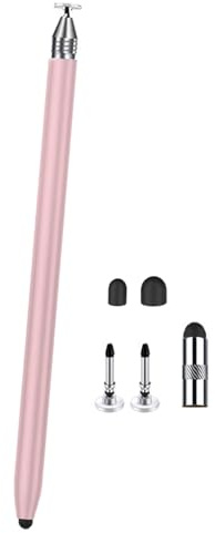 Pennini universali 3 in 1 con due punte morbide per telefoni e tablet, protezioni per lo schermo, scrittura fluida, strumento di disegno, impronte digitali, penna touch con punta flessibile