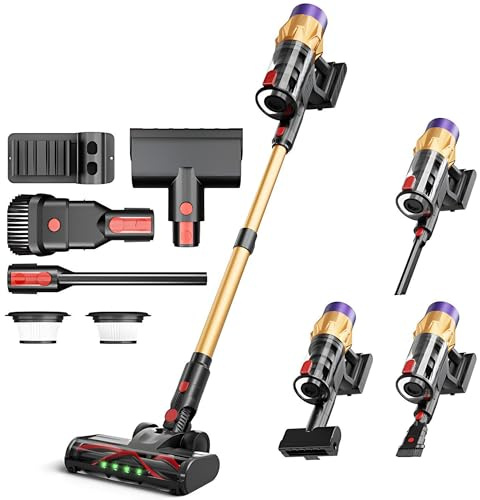 Sladdlös Uppladdningsbar Dammsugare, 50kpa 550w, Anti-tangle Stick Dammsugare Självstående För Djurhår/matta