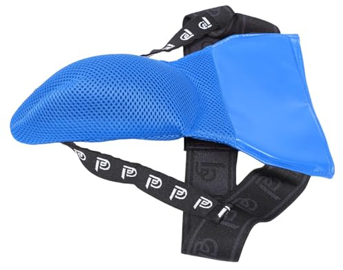 TOGEVAL Protezione Inguinale per Kickboxing in Rete Traspirante Blu Coppa Assorbente Urti, Protezione Inguinale da Combattimento Mma e Taekwondo, Attrezzatura Protettiva Sportiva Uomo