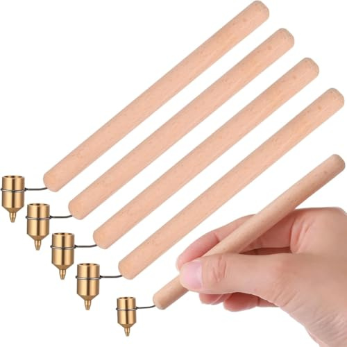 Tacdas 4 Pezzi 0,3 mm Pastelli A con Manico in Legno Penne per Pittura Kit Decorazione Uova di Pasqua Candele Forniture per Pittura