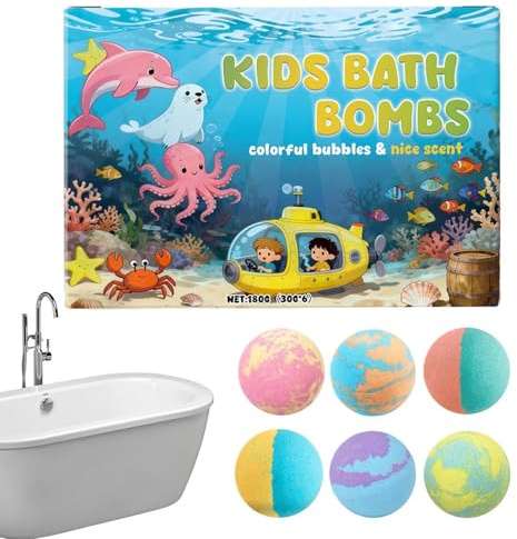 Baño de Espuma para Mujeres | Bola de Sal de Ducha Hidratante | 6 Piezas de Baño de Burbujas Aromático y Espumoso,Para Mujer, Hombre, Esposa, Abuela, Adolescente, Familia, Uso Doméstico