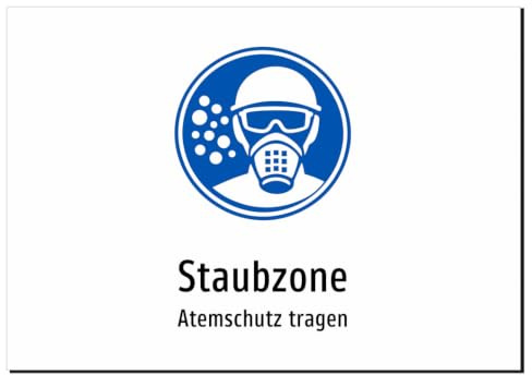 36699-DE-S-10 | Staubzone - Atemschutz tragen