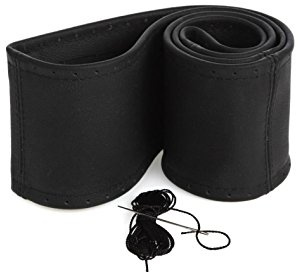 myshopx Lenkradbezug Lenkradhülle Lenkradschoner Echt Leder Ø 37-39cm/ 9,5cm