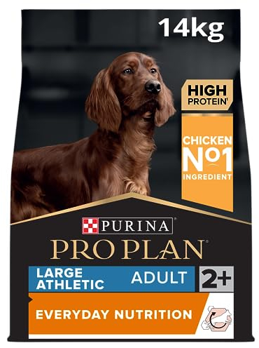 Pro Plan Large Adult Athletic Everyday Nutrition, Hundefutter trocken, reich an Huhn, 1er Pack (1 x 14 kg)