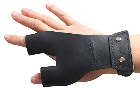Huntingdoor Archer Tactical Longbow Schutzhandschuh Jagd Hand Protector Guard für Linke Hand rechte Hand (rechte Hand)