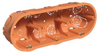 Famatel 3257 - Caja mecanismo triple para pared hueca