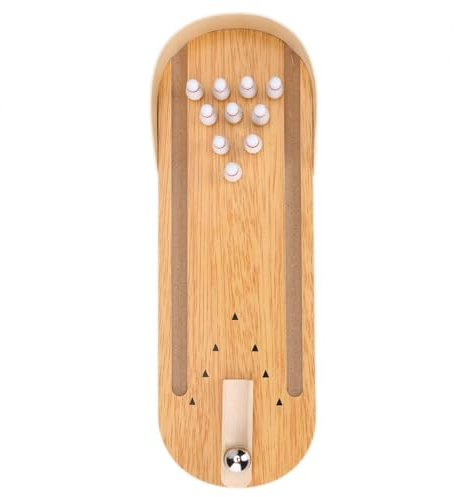 Alomejor Bois Jeu de Bowling Jeu de Bureau interactif pour Les Enfants et Les Adultes soulager Le Stress Avoir du Plaisir Bureau de Bureau