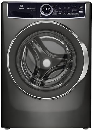 Electrolux ELFW7537AT 27 Front Load Washer – 4.5 cu ft High‑Efficiency Steam Washer with LuxCare® Plus Wash System, Titanium Stackable Laundry Machine