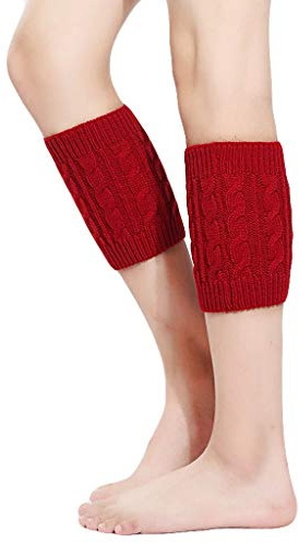 carol -1 Damen Stulpen Socken - Winter Kurze Stricken Stulpen Gestrickte Beinwärmer Leg Warmers Socken Stiefel Boot Abdeckung Legwarmer Beinstulpen Stiefelstulpen Beinlinge Kurzstulpen Bein Stulpen