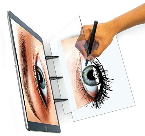 Crafts&Co® Optisches Zeichenbrett | Handy & Tablet Zeichen Projektor | Sketch Pad für Kids & Erwachsene | Spiechelzeichnung | Skizzierwerkzeug & Bildreflexionsprojektor | Tracing Board für Skizzieren