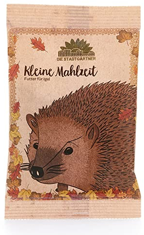 Die Stadtgärtner – Kleine Mahlzeit I Igel-Futter I Enthält Getreidefreies, proteinreiches Futter mit 20% Insekten (Seidenraupen, Grillen und Mehlwürmer).