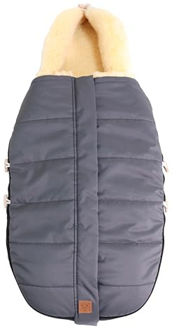 Kaiser 6540824 ALLEX, Lammfell Kinderwagen Fußsack, anthracite