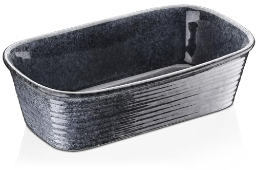 vancasso Auflaufform, PRESTI Brotbackform aus Steingut, 1-teilige rechteckige Lasagneform Ofenform für Brot, Lasagne, Pizza Kuchen