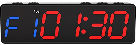 ANTIOCH Temporizador de Gimnasio PortáTil, Temporizador de Intervalos, Reloj de Fitness, Cuenta AtráS/Arriba/CronóMetro, Temporizador de Fitness Recargable USB MagnéTico A