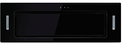 electriQ 90cm Glass Canopy Cooker Hood - Black