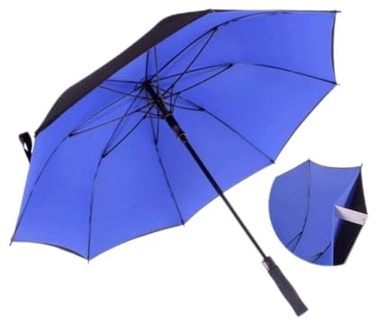 OLOTU Taschenschirm Winddichter Golfschirm, UV-Schutz, belüfteter Sonnenschirm mit doppeltem Baldachin, einfarbige Regenschirme mit wasserdichtem Stock Leichtgewicht