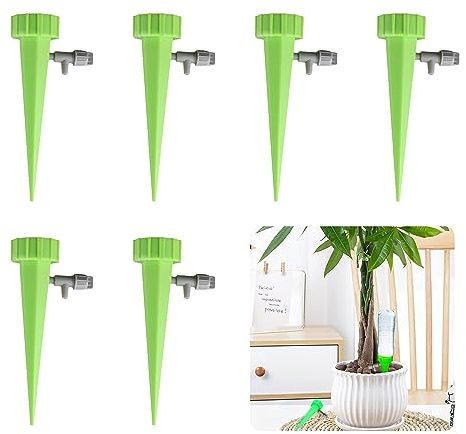 Irrigazione Automatica per Piante, Kit Per Irrigazione a Goccia Regolabile, Irrigazione Goccia Automatica, 6 Pezzi Regolabile Irrigazione Automatica Vasi Sistema, Adatto Per Piante Da Interno Esterno