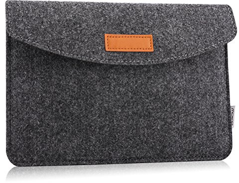 MoKo Sleeve Fits 6-7 Inch Kindle E-Reader, Protective Felt Cover Case Pouch Bag Fit with Kindle Paperwhite (11th Gen.) 2021 6.8, Kindle Paperwhite Signature Edition 2021 6.8, Dark Gray