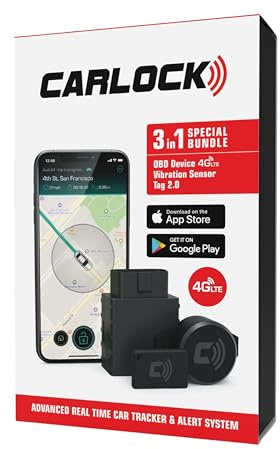 CARLOCK Ultimate Security Bundle 2.0: Real-Time Tracker, Alarm, Bluetooth Vibration Sensor & TAG Accessory. Total car Protection in one Powerful Package!