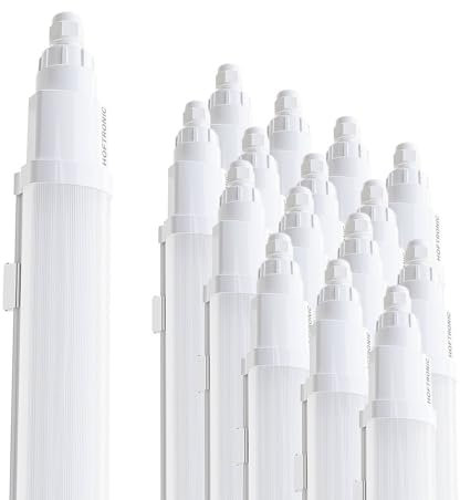 HOFTRONIC - 16er Pack Q-Series - LED Feuchtraumleuchte 120cm - IP65-36W 4320 Lumen - 4000K neutralweiß - IK08 - Verknüpfbar Schnellverbindung - Kellerleuchte, Feuchtraum Wannenleuchte