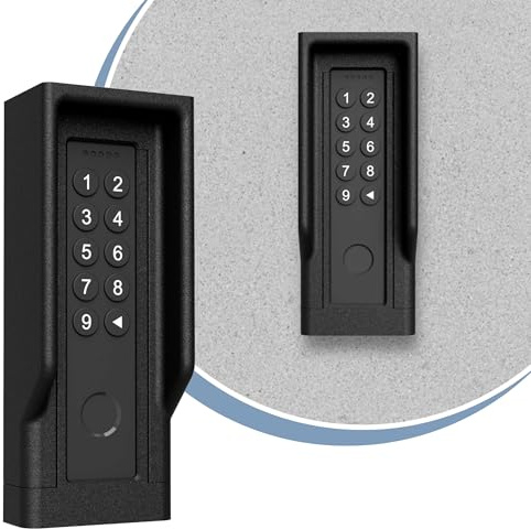 Cleverstation Soporte de pared para Nuki Keypad 2 - Accesorio para cerradura inteligente - Marco para lector de huellas en la entrada - Negro