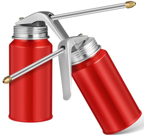 OUNONA 2stücke Hochdruck Ölkanne Mit Handpumpe Oiler Für Motoröl Vielseitig Einsetzbar Für Automobil Und Haushaltswartung Robuste Metallkonstruktion