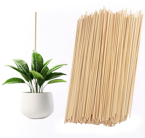 250 Pack Wooden Sticks Natural Round Sticks 30cm x 3mm Wood Dowel Rods Candy Floss Sticks Wooden Sticks for Craft Sticks for Woodcraft, Building Model, Decorations & DIY Crafts