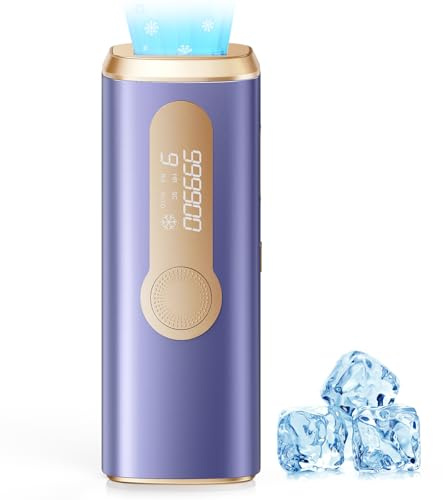 Depiladora Laser IPL con Refrigeración, Innovadora Función 3 en 1, 9 Niveles de Energía, 999,900 Flashes, Depiladora Luz Pulsada Indolora para Todo el Cuerpo
