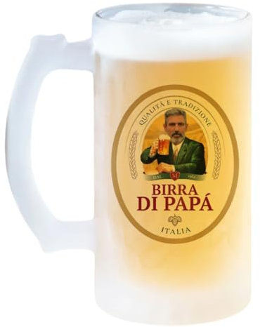 Generico Boccale da Birra Personalizzato con Logo e Faccia - IDEA REGALO PER IL PAPA' - MAMMA - COMPLEANNI - EVENTI - PUB
