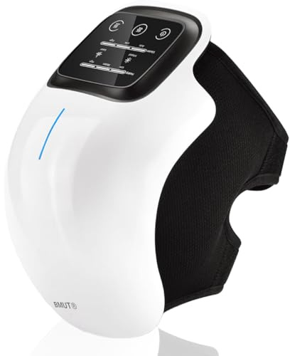 BMUT 3in1 Knie-Massagegerät kabellos mit Tiefenwärme & Vibrationstherapie – 3 Heizstufen & Laser & Infrarot, USB und Akku schnurlos – Schmerzlinderung & Entspannung