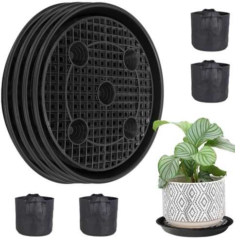 Renchey Bandejas para Plantas de Interior,Base de Tela Transpirable con Autorriego - Bandeja de Riego Inferior Multiusos para Jardín, Invernadero y Patio