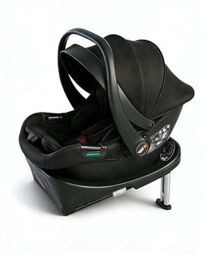 BabyVoyage i-Size SET Silla bebe coche con Base 40-85 cm Silla coche ISOFIX, Cinturones de Seguridad 3 Puntos Protección Lateral, Reductor, i-Size R129