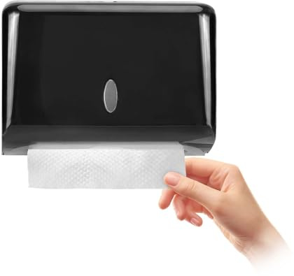 tintoke Wandmontierter Handtuchspender, kann mehr als 200 Gewebe halten, Badezimmer Papierspender, Tischspender, Ohne Bohren Papierhandtuchhalter, Ohne Bohren Papierhandtuchspender (27,2x20,5x10,2 cm)