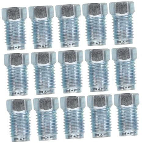 DEARMAMY 20pcs Brake Line Fittings Threaded Connectors High Pressure Tube Couplers for Automotive Brake Hose Repair Kit Leakproof Compression Hydraulic Adapter Joints