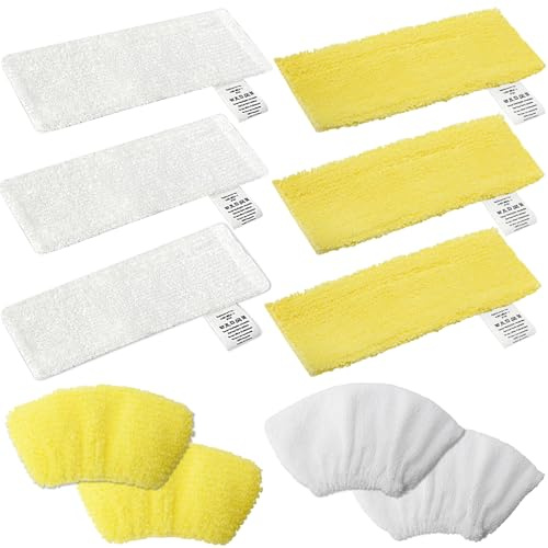 10 Accesorios Paños Lavables de Microfibra para Limpiador Vapor Kärcher SC | Paños de Repuesto Mopa Vapor Fregona Microfibra Accesorios para Kärcher SC2 SC3 SC4 SC5