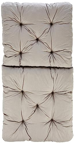 Ambientehome Sitzkissen Auflage Sitzpolster, 98 x 50 x 8 cm, 2er Set, Light Grey, 50% Baumwolle , 50% Polyester