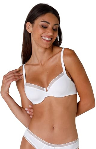 Lovable Reggiseno con Ferretto e Coppe non Imbottite Preformate in Microfibra, Sostegno, Forma Seno Naturale, Art. 027M, My Daily Comfort Donna