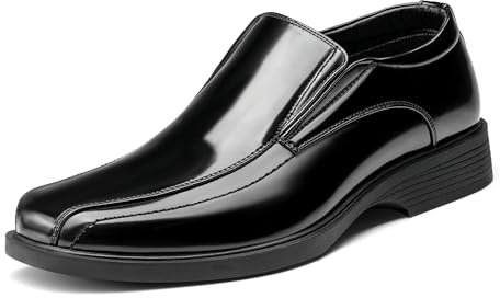 Bruno Marc Loafers för män platta slip-on skor, lackläder, 41 EU