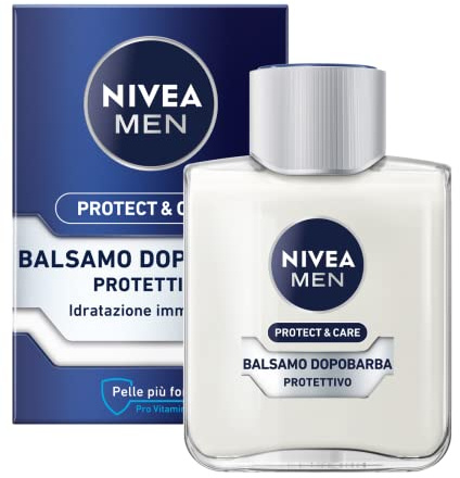 NIVEA MEN Protect & Care Aftershave-Spülung im Pack von 2 x 100 ml, After Shave Herren mit Aloe Vera, Vitamin E und Pro-Vitamin B5, feuchtigkeitsspendender Bartbalsam