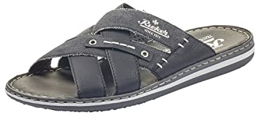 Rieker Herr 21099 Toffel, Svart Antracit 01, 44 EU