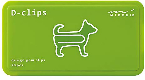 Midori D-clips Hund Büroklammern (20Stück) 43386-006