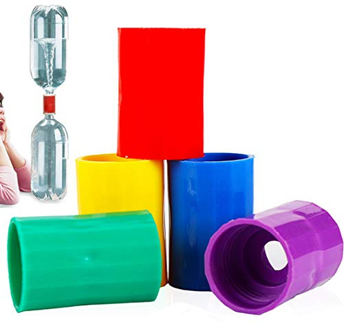 NANAOUS Tornado Bottle Connectors Cyclone, Plastic Tornado Connector Vortex Bottle Connectors for Students Scientific Experiment Test (5PC)